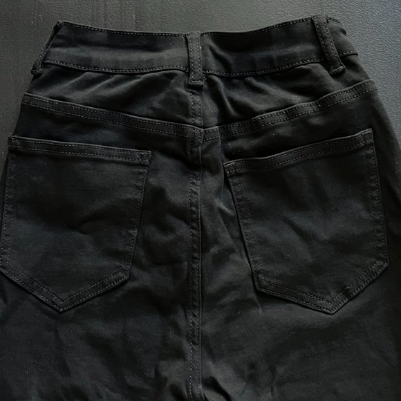 SHEIN Black High Waist Cropped Skinny Jeans/Jeggings - Picture 6 of 10